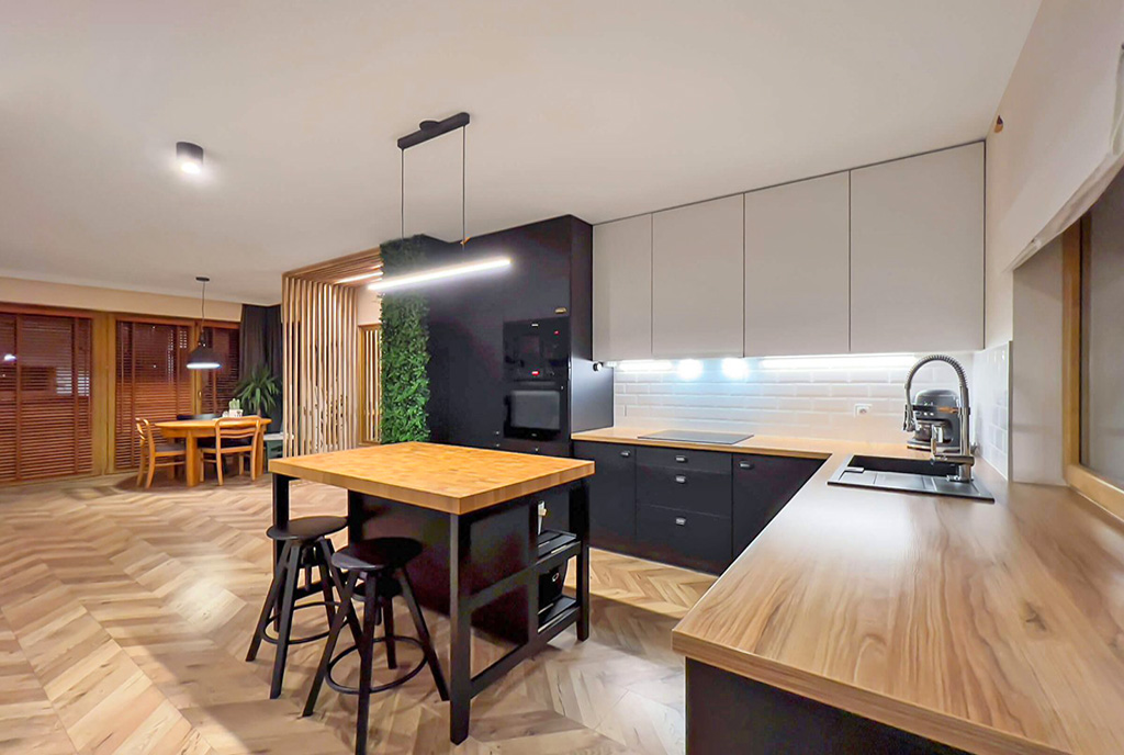 funkcjonalna kuchnia w ekskluzywnym apartamencie do sprzedaży Katowice (okolice)
