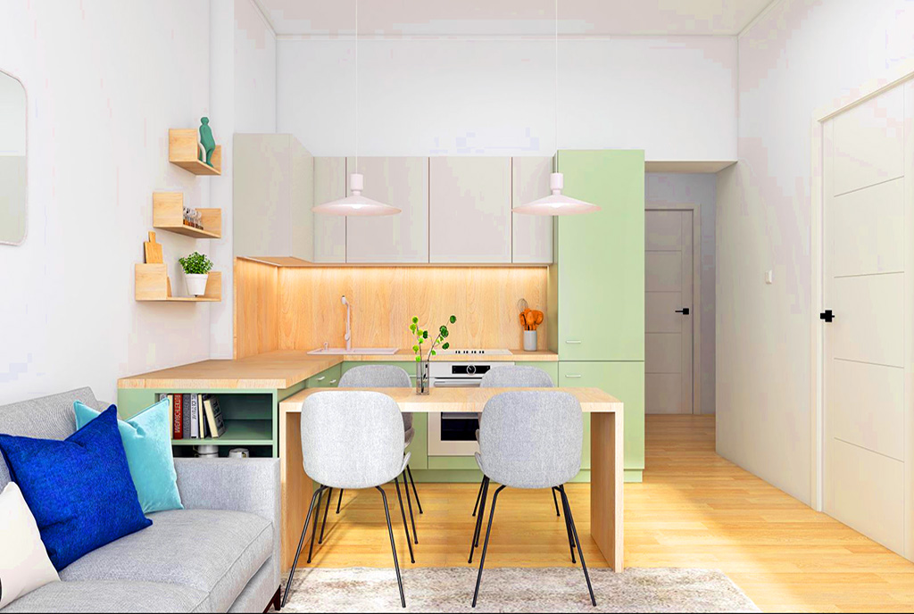 funkcjonalna kuchnia w luksusowym apartamencie na sprzedaż Wrocław
