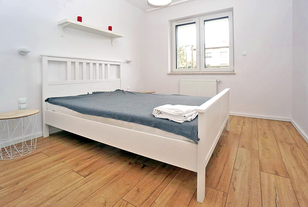 elegancka sypialnia w ekskluzywnym apartamencie na wynajem Piotrków Trybunalski