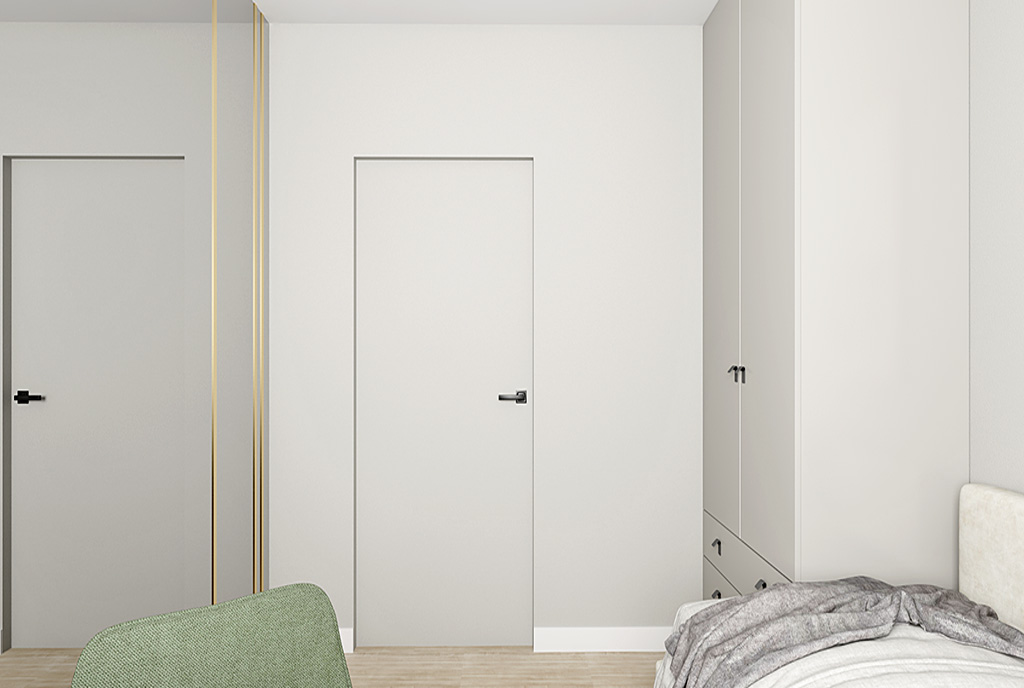 utrzymane w stonowanych barwach wnętrze ekskluzywnego apartamentu na wynajem Rzeszów (okolice)