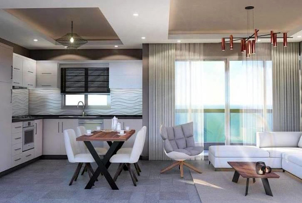 kuchnia + jadalnia w luksusowym apartamencie do sprzedaży Cypr (Gazimagusa)