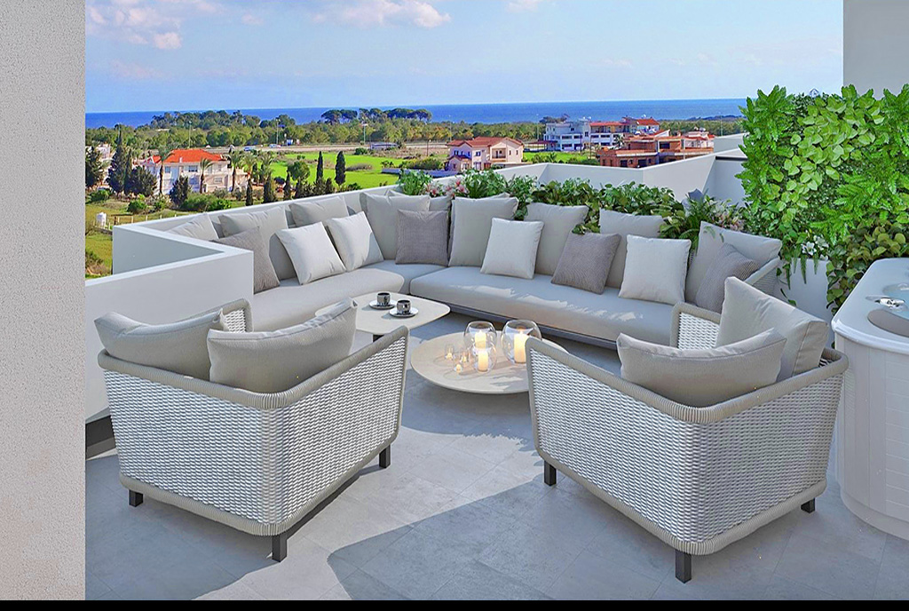 olbrzymi taras z jacuzzi w ekskluzywnym apartamencie do sprzedaży Cypr (Gazimagusa)