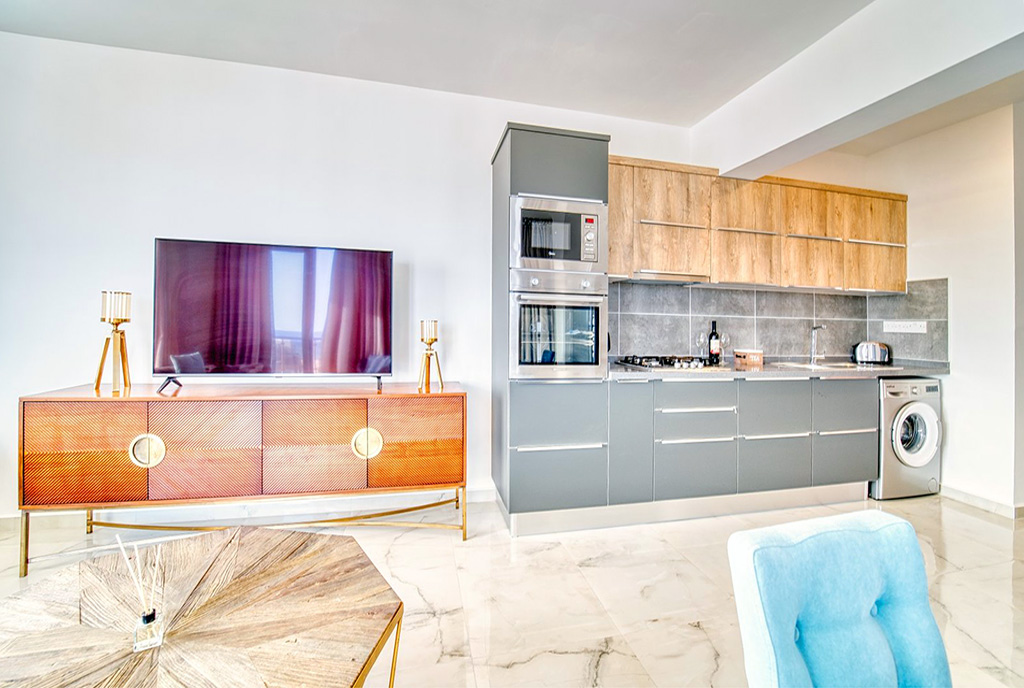 funkcjonalna kuchnia w luksusowym apartamencie do sprzedaży Cypr (Iskele)