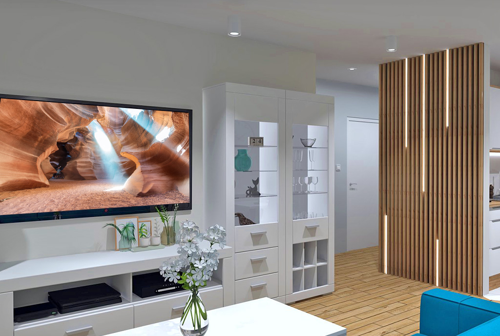 widok z innej perspektywy na wnętrze ekskluzywnego apartamentu do sprzedaży Częstochowa (okolice)