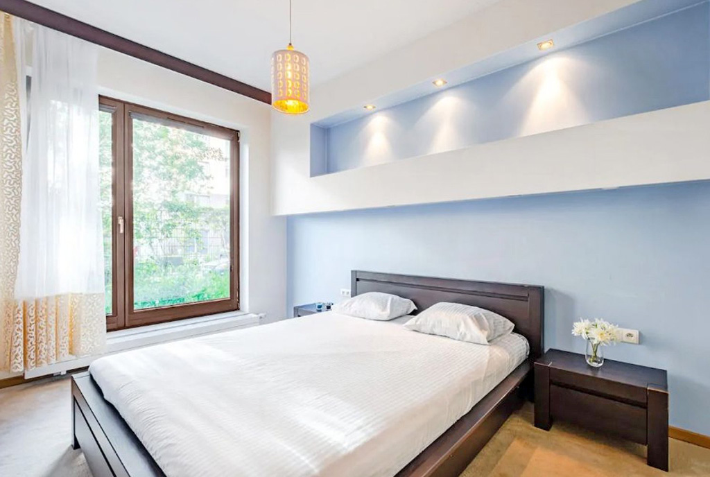 elegancka sypialnia w luksusowym apartamencie do sprzedaży Gdańsk