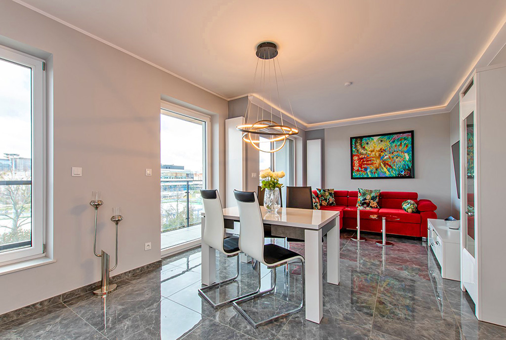 nowoczesny design wnętrza luksusowego apartamentu na sprzedaż Poznań