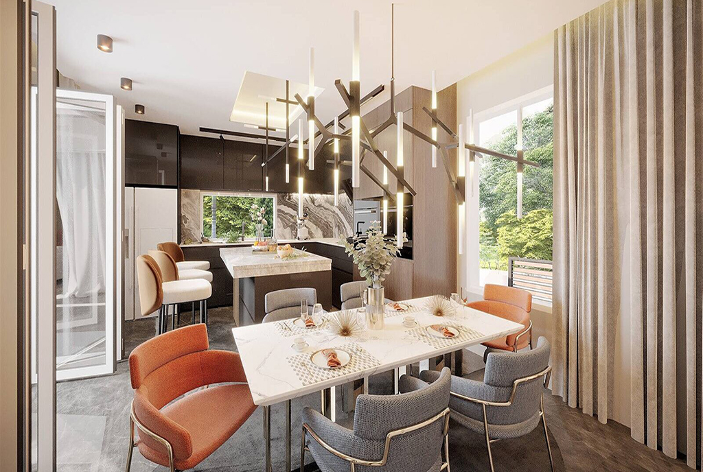 funkcjonalna jadalnia w ekskluzywnej willi do sprzedaży Cypr (Gazimagusa)