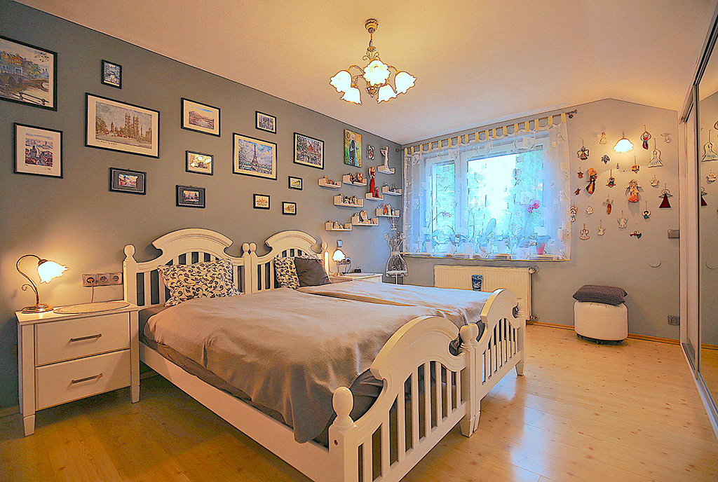 elegancka sypialnia w luksusowej willi do sprzedaży Szczecin (okolice)