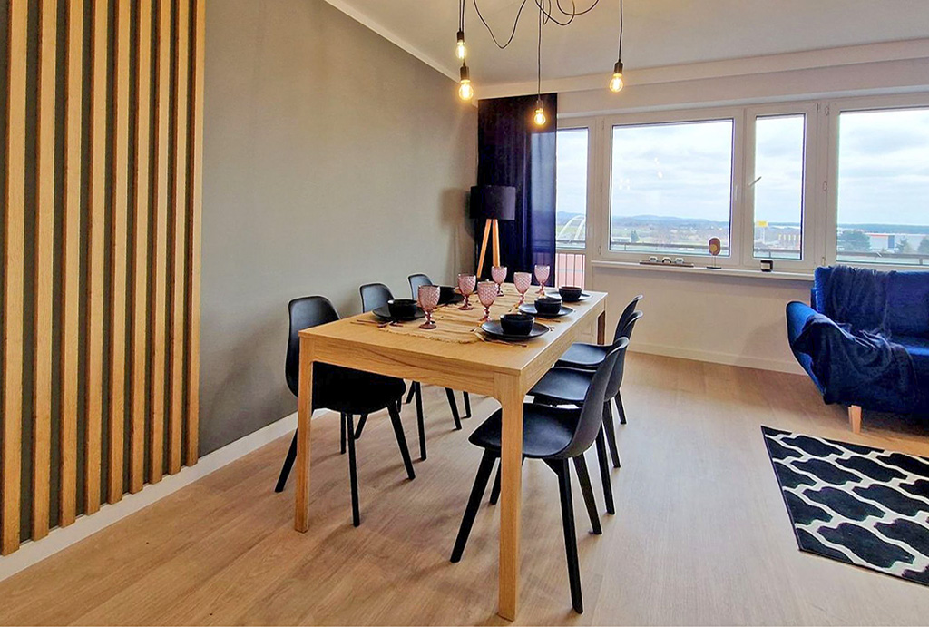elegancka jadalnia w luksusowym apartamencie na sprzedaż Chrzanów