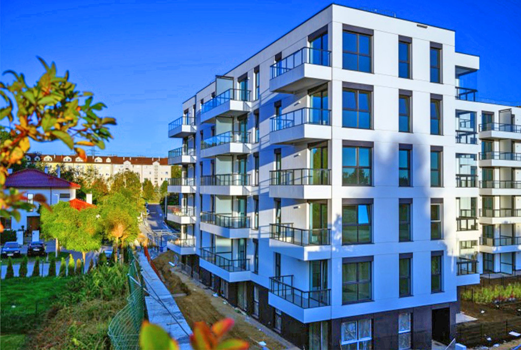prestiżowy apartamentowiec, w którym znajduje się oferowany do sprzedaży luksusowy apartament Gdańsk