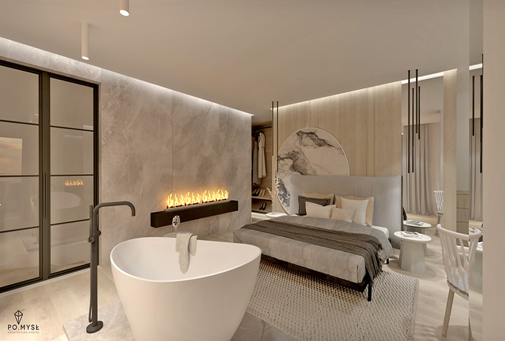 zaciszna łazienka w luksusowym apartamencie na sprzedaż Ustroń