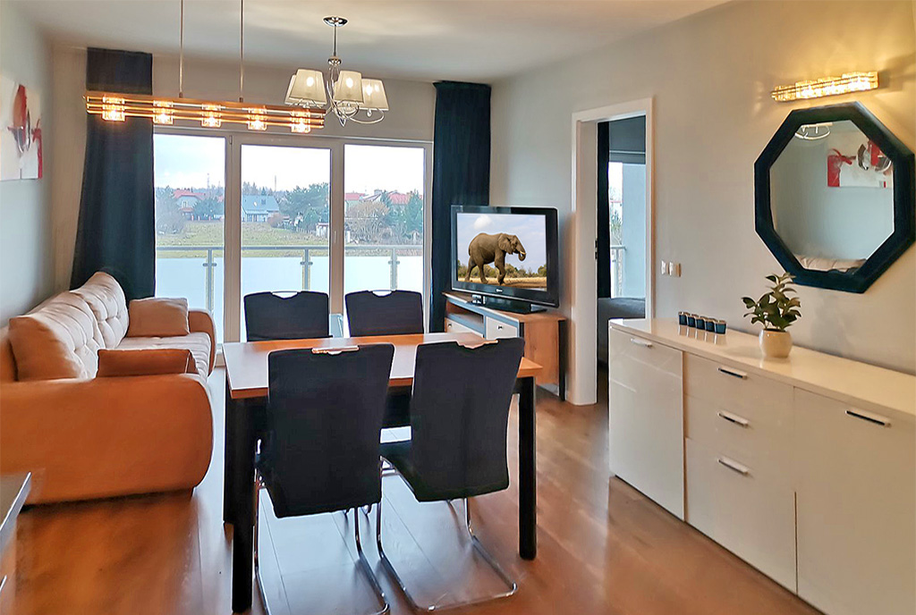 elegancki salon w luksusowym apartamencie do wynajmu Legnica (okolice)