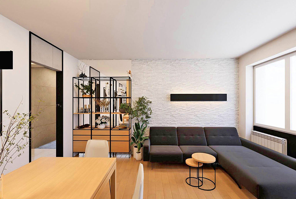 komfortowy pokój dzienny w luksusowym apartamencie na sprzedaż Kalisz