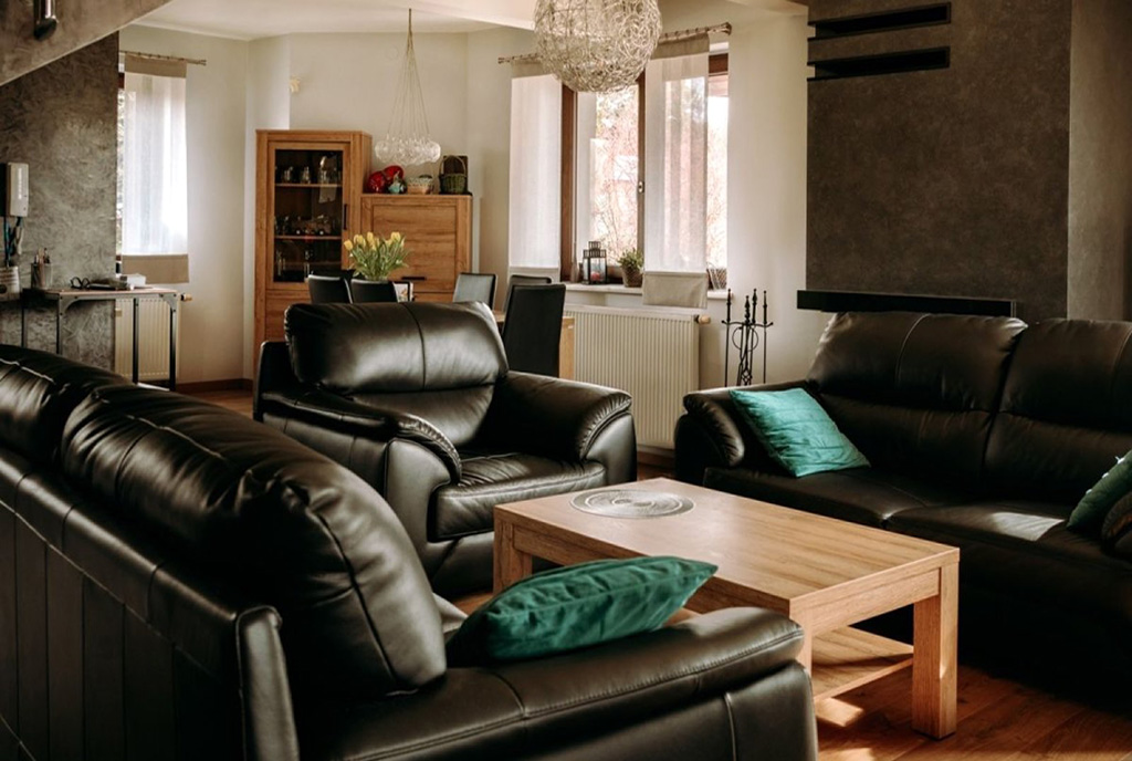 wytworny salon w luksusowej willi na sprzedaż Częstochowa (okolice)