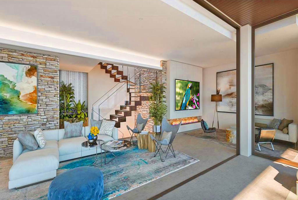 widok na pokój dzienny w luksusowej willi do sprzedaży Hiszpania (Benahavís)