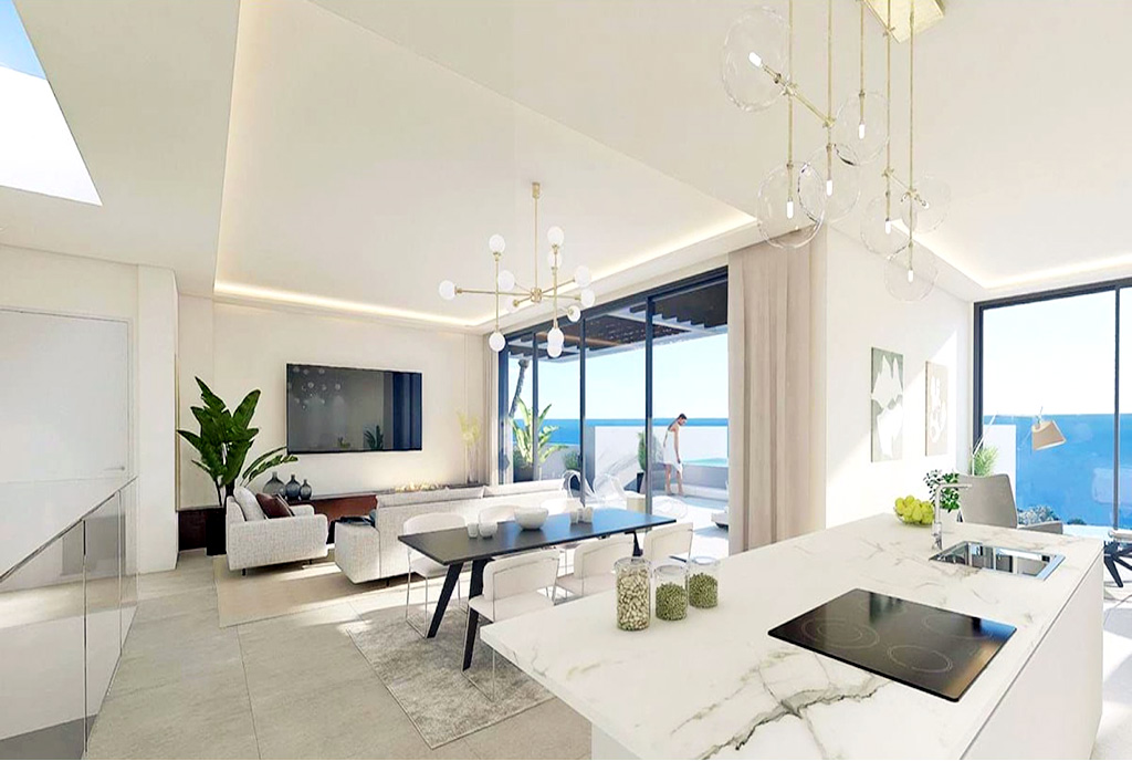 zapierający dech w piersiach salon w luksusowej willi na sprzedaż Hiszpania (Benalmadena)