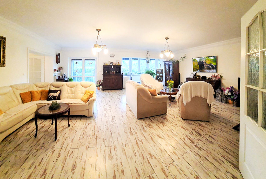 przestronny salon w ekskluzywnej willi do sprzedaży Ustroń