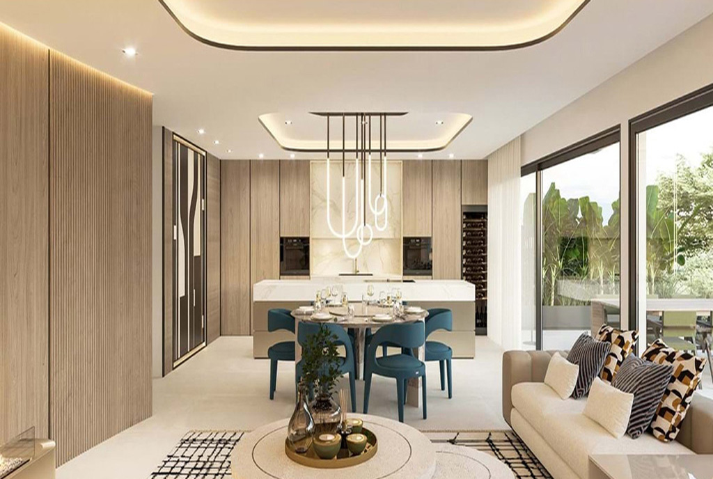 elegancka jadalnia w luksusowej willi do sprzedaży Hiszpania (Marbella)