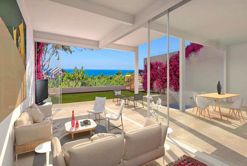 widok na salon w luksusowej willi na sprzedaż Hiszpania (Marbella)
