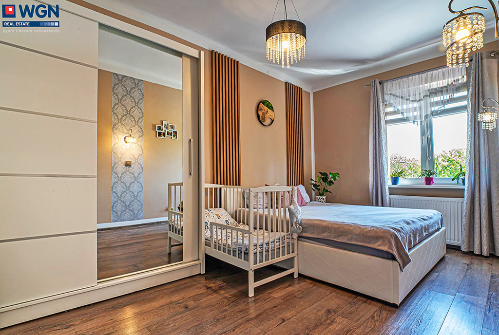 zaciszna sypialnia w luksusowym apartamencie do sprzedaży Bolesławiec