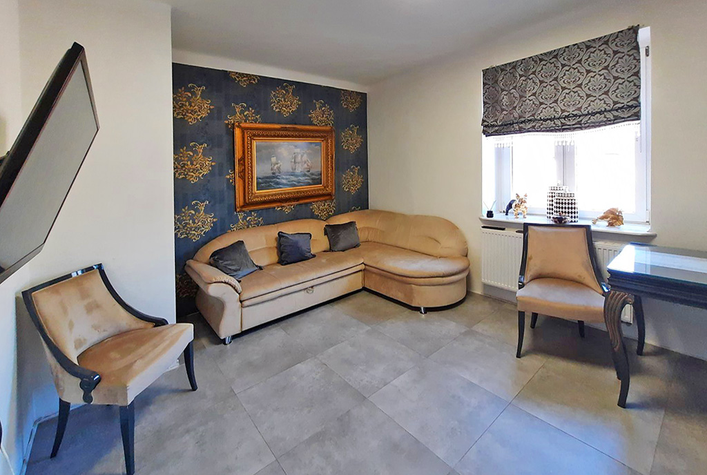 fragment pokoju dziennego w luksusowym apartamencie na sprzedaż Częstochowa