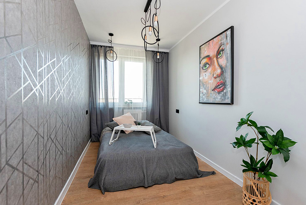 elegancka sypialnia w ekskluzywnym apartamencie na sprzedaż Elbląg