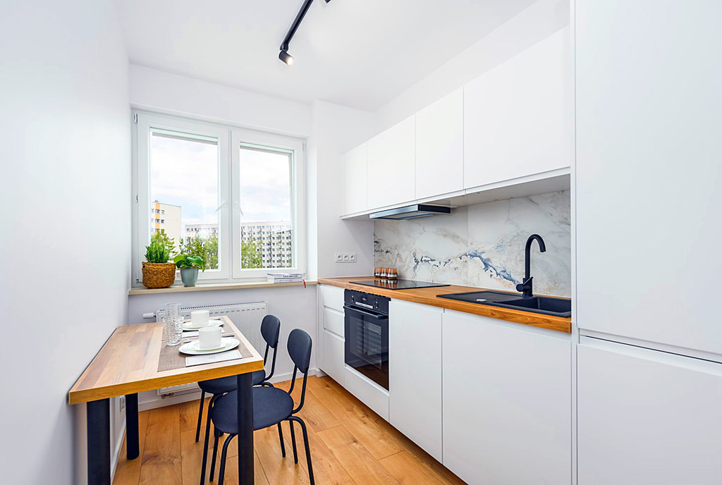 zabudowana kuchnia w luksusowym apartamencie na sprzedaż Gdańsk