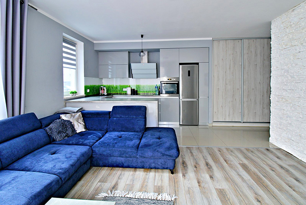 zbliżenie na salon w luksusowym apartamencie na sprzedaż Gorzów Wielkopolski