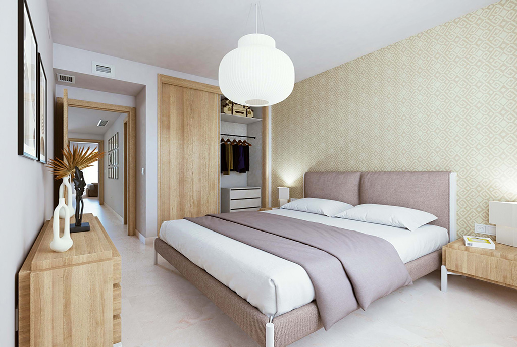prywatna sypialnia w ekskluzywnym apartamencie na sprzedaż Hiszpania (Estepona)