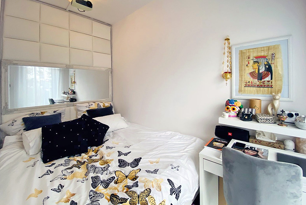 zaciszna sypialnia w ekskluzywnym apartamencie na sprzedaż Katowice