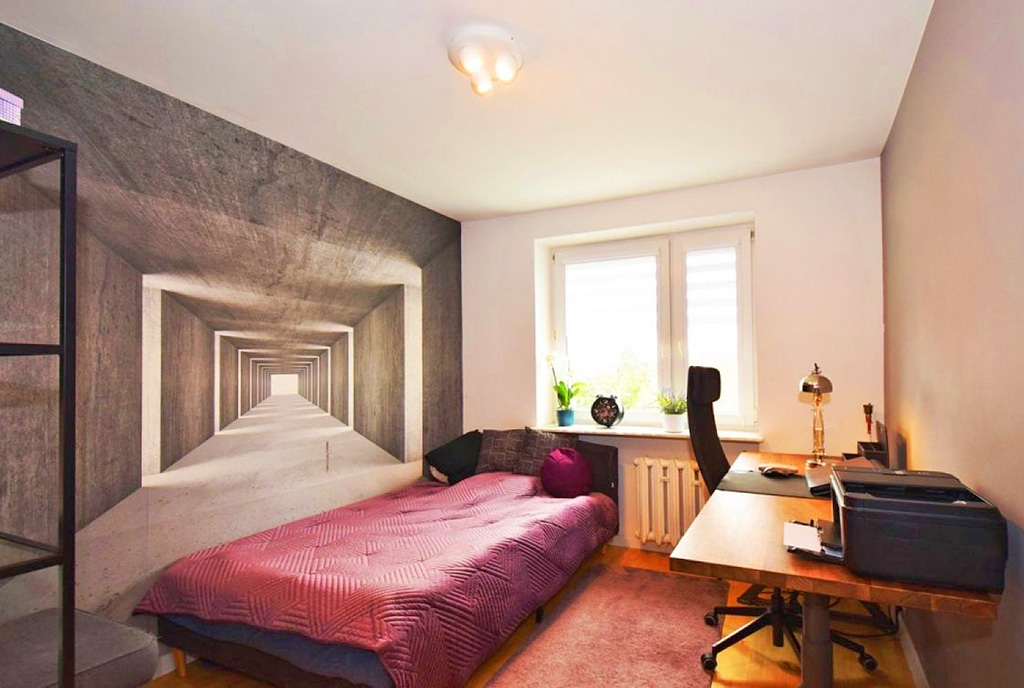 ciekawie zaaranżowany pokój w luksusowym apartamencie na sprzedaż Lublin