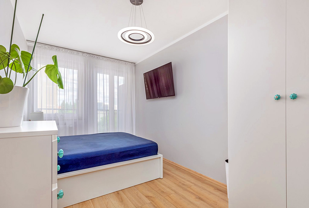 wizualizacja sypialni w ekskluzywnym apartamencie na sprzedaż Szczecin