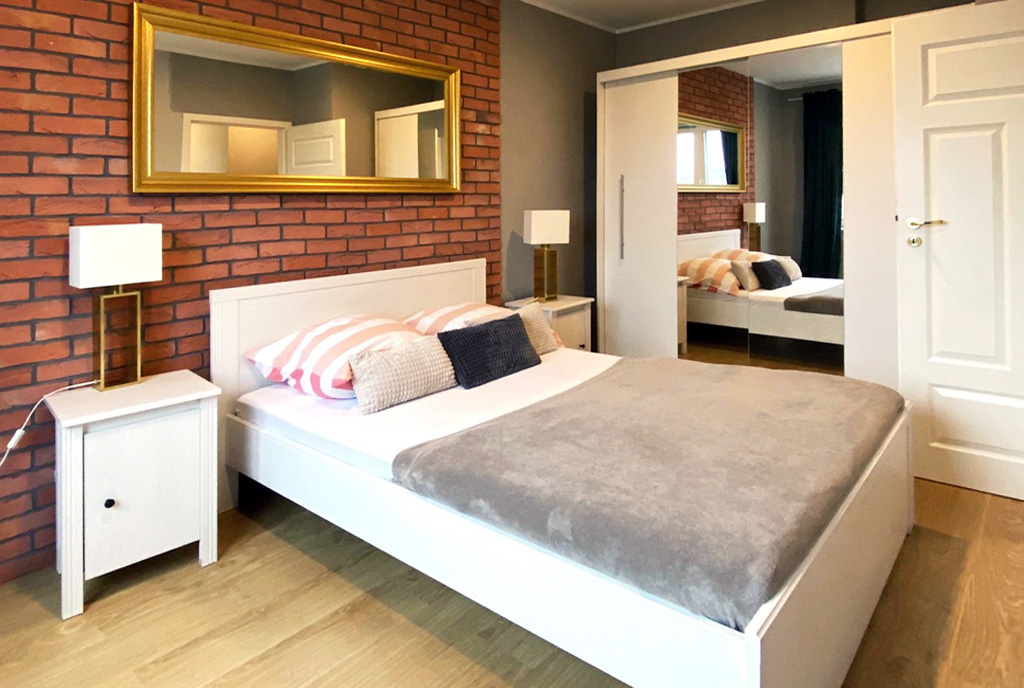 zaciszna sypialnia w ekskluzywnym apartamencie na sprzedaż Szczecin