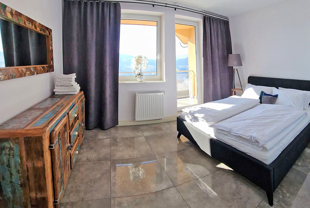 prywatna sypialnia w ekskluzywnym apartamencie na sprzedaż Wisła