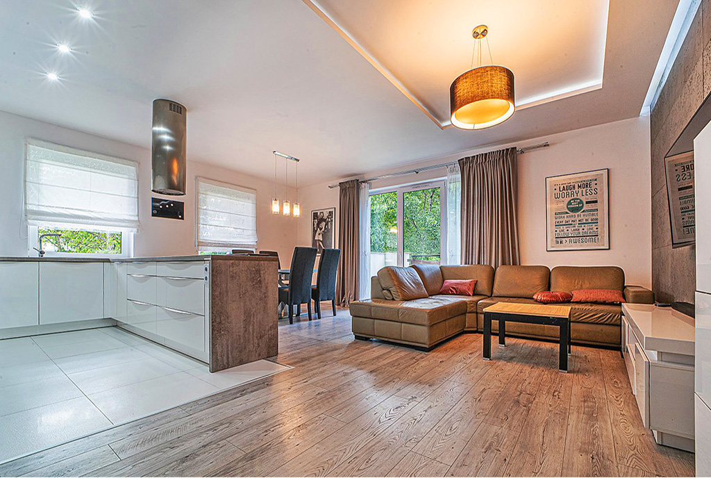 kameralny salon w ekskluzywnym apartamencie do wynajęcia Bolesławiec