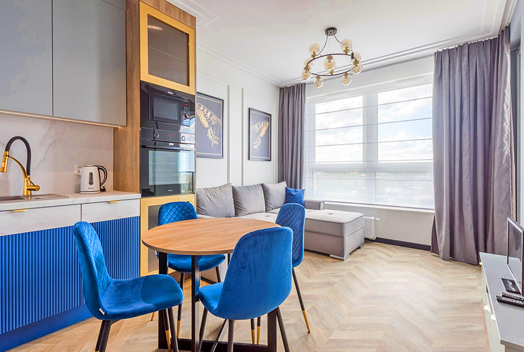 kameralny salon w ekskluzywnym apartamencie do wynajęcia Gdańsk