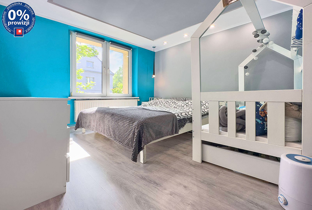 elegancka sypialnia w luksusowym apartamencie na sprzedaż Katowice (okolice)
