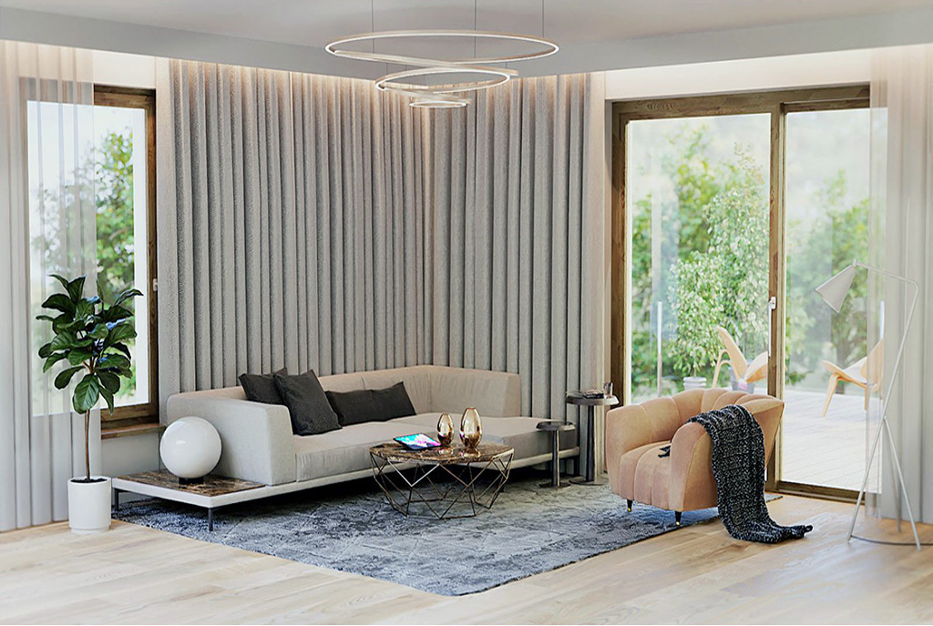 elegancki salon w ekskluzywnym apartamencie do sprzedaży Mazury