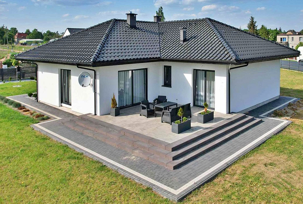widok z lotu ptaka na ekskluzywną willę na sprzedaż Gorzów Wielkopolski (okolice)