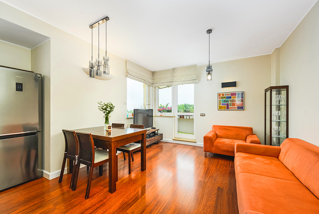 elegancka jadalnia i kuchnia w luksusowym apartamencie na sprzedaż Gdańsk
