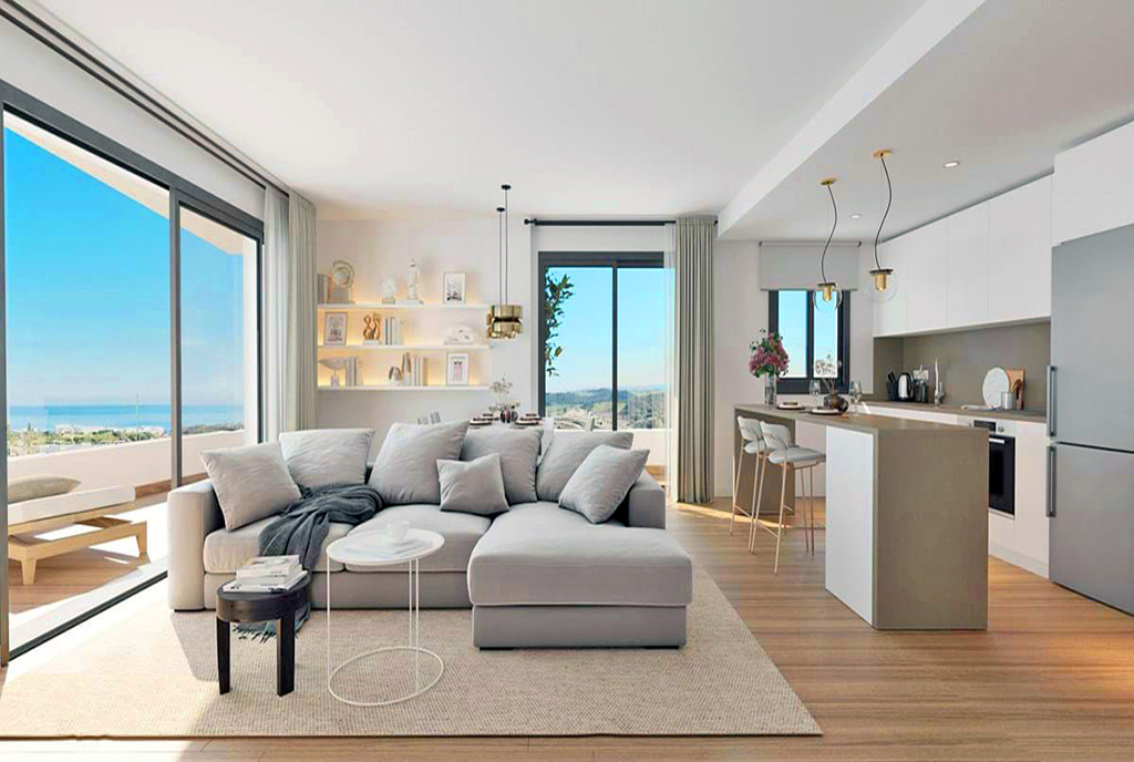 nowoczesny design wnętrza ekskluzywnego apartamentu do sprzedaży Hiszpania (Estepona)