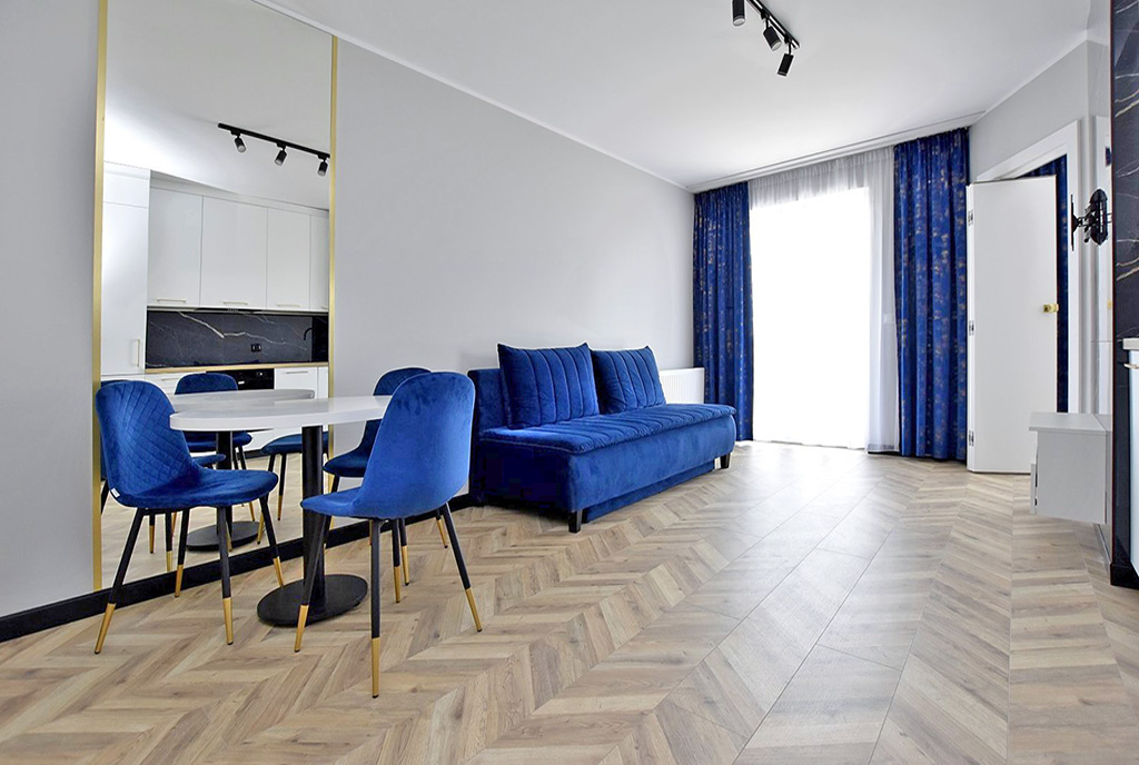nowoczesny salon w ekskluzywnym apartamencie do wynajęcia Inowrocław