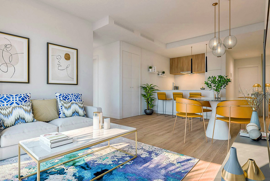 nowoczesny design wnętrza ekskluzywnego apartamentu do sprzedaży Hiszpania (Estepona)