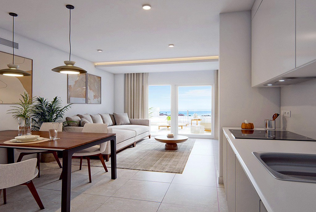 imponujący salon w ekskluzywnym apartamencie do sprzedaży Hiszpania (Fuengirola)