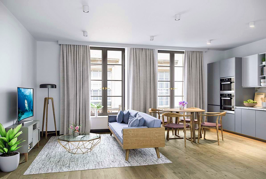 wytworny salon w ekskluzywnym, apartamencie do sprzedaży Hiszpania (Malaga Centro)