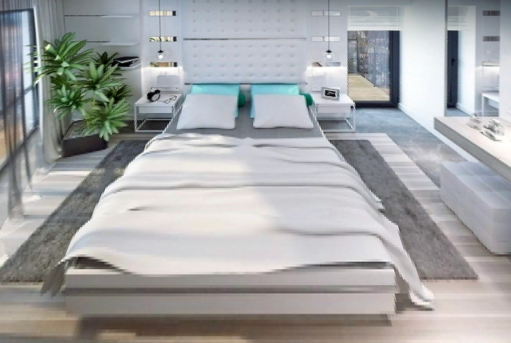 zaciszna sypialnia w luksusowym apartamencie na sprzedaż Wisła