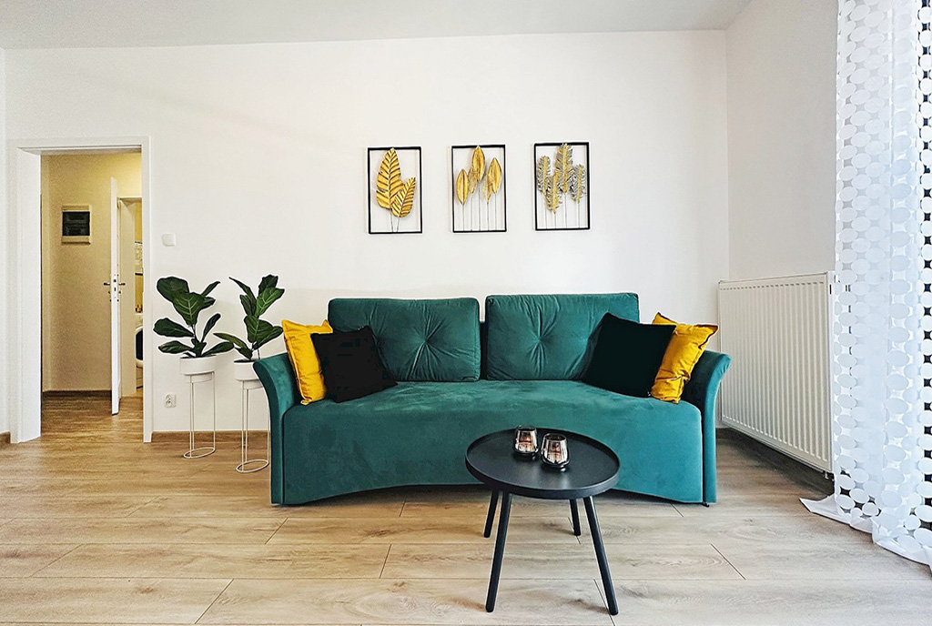 fragment salonu w ekskluzywnym apartamencie na wynajem Słupsk