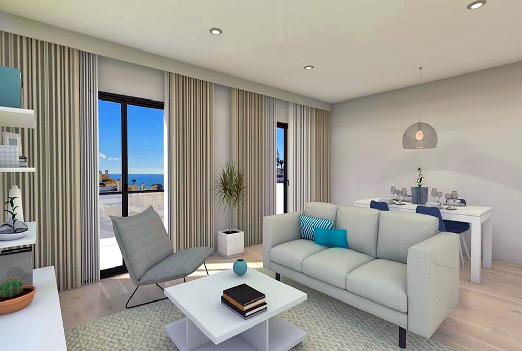 słoneczny salon w ekskluzywnej willi na sprzedaż Hiszpania (Fuengirola)