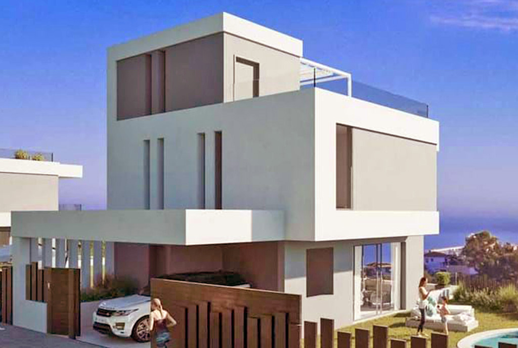 nowoczesna bryła ekskluzywnej willi na sprzedaż Hiszpania (Fuengirola)