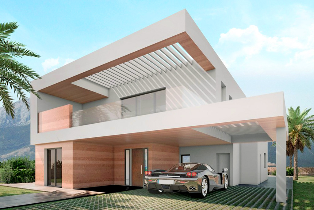 futurystyczny design ekskluzywnej willi do sprzedaży Hiszpania (Mijas)